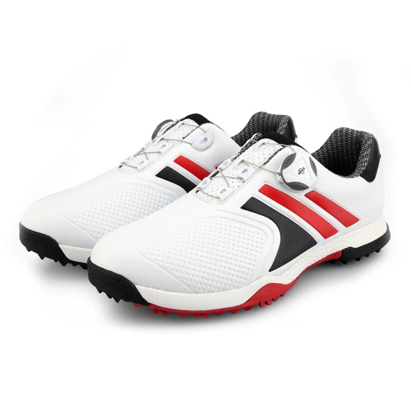 

2019 New Golf Shoes Men Waterproof Golf Shoes for Male Anti-slip Sports Sneakers Revolving Spike Shoe for Outdoor Golf Sneakers