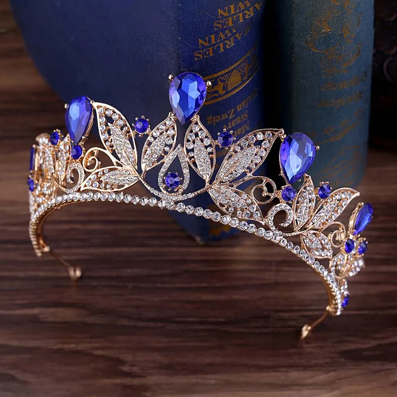 New Fashion Ladies Delicate Clear Leaves Shape Elegant Crowns Women