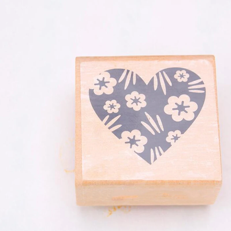 4 шт./компл. любовь штампы с сердечками DIY деревянный резиновый уплотнитель штамп тиснение инструмент для украшения для свадьбы в стиле Скрапбукинг искусство ремесла
