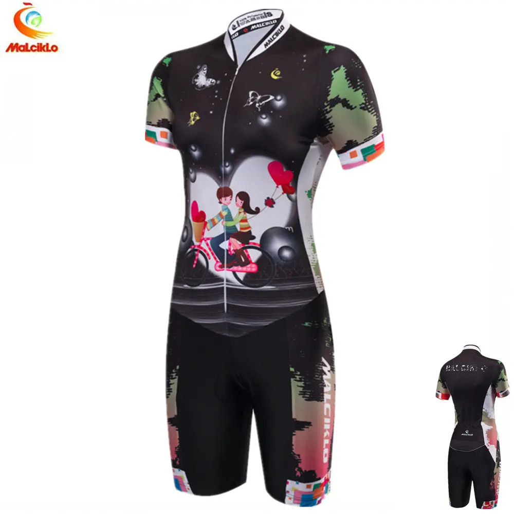 

Women Jumpsuit Suit Ropa Ciclismo Maillot Cycling Jersey Girls Bike Clothing Pro Team Triathlon Skinsuit have 3 Rear Pockets