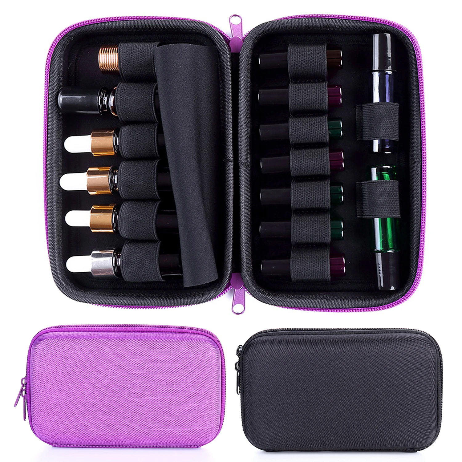 

Shockproof EVA Hard Shell Essential Oil Carrying Storage Case Bag for 9 Grids 5ml 7 Grids 10ml Bottles Home Travel