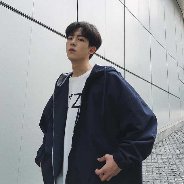 2018 Spring Mens Jacket Loose Casual Yellowarmy Greennavy Blue