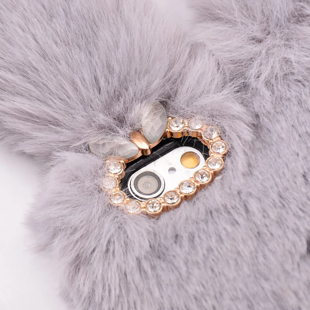 For Xiaomi Redmi Note 5 Case 3D Cute Rabbit Hairy Winter Warm Fluffy Fur Phone Case For Xiaomi Max 3 6X A2 Lite Redmi Note 6 Pro (21)