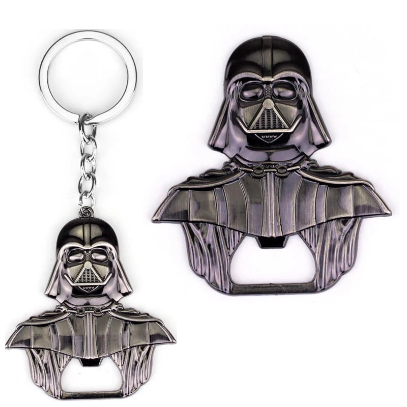 

4 High quality Star Wars Millennium Falcon darth vader metal alloy bottle opener keychain only opener or with key chain llaveros