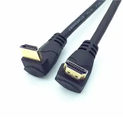 1080 P 4 к * 2 к @ 60 Гц HDMI 2,0 HDMI кабель Male-Male до вниз угловой высокой скорости для xbox HDTV DVD видео 0,3 м 0,6 м 1,8 м