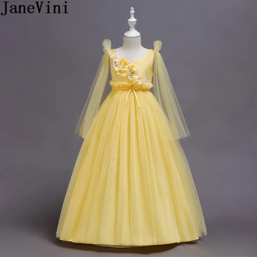 flower girl dress yellow
