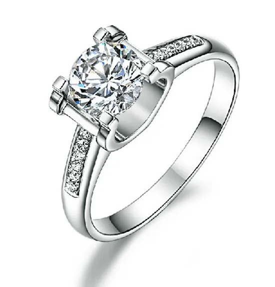 1 Carat 18karat White Gold Oxhead Style Fine Diamond Women Wedding 1 Carat 18karat White Gold Oxhead Style