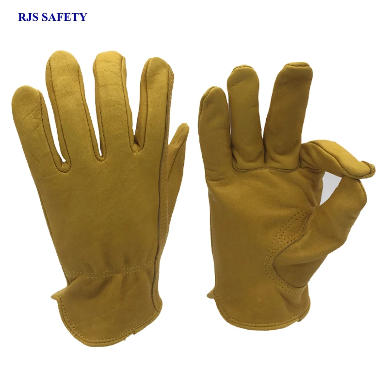RJSSAFETY мужские рабочие перчатки из воловьей кожи рабочие перчатки защитные садовые спортивные мото износостойкие сварочные перчатки 4019