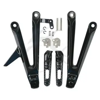 

Black Rear Passenger Footrest Foot Pegs Set For HONDA CBR1000RR 2004-2007 05 06