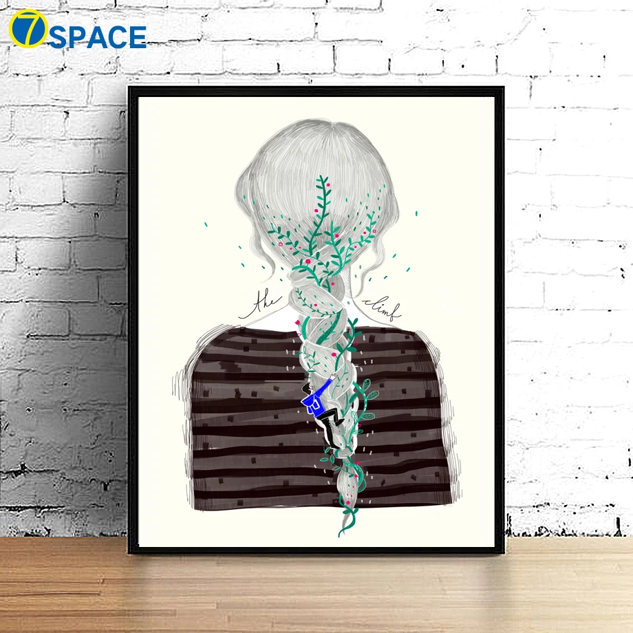 

Illustration Girl Nordic Posters And Prints Wall Art Canvas Painting Canvas Prints Pop Art Wall Pictures For Kids Room Decor