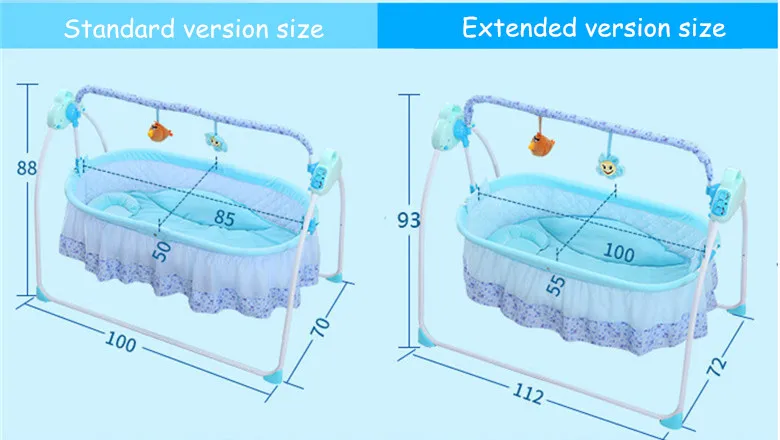 Расширенная версия многофункциональная детская кроватка Интеллектуальная электрическая портативная детская кроватка Bluetooth музыкальная Колыбель Сонная Cuna Para Bebe