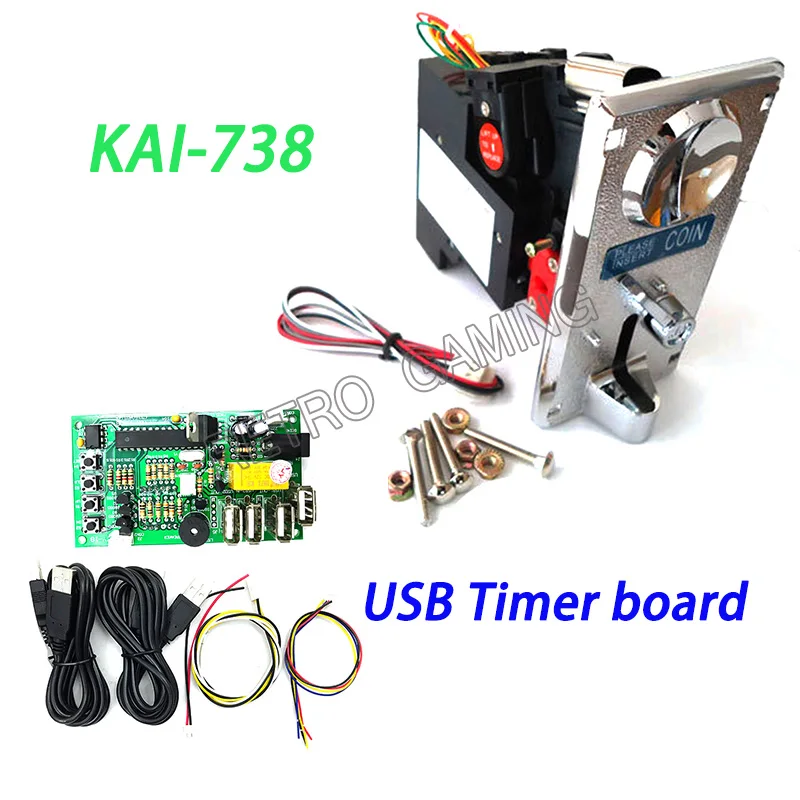 1 Набор KAI 738 ЦПУ монетоприемник селектора с USB таймер доска для аркадной игры шкаф
