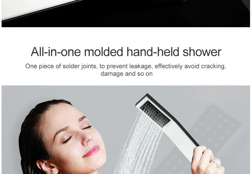 Big 20 Inch Overhead Ceiling LED Rain Spa Shower Head Set Bathroom 5 Function Temperature Controller Shower 3 Wall Body Spray (22)