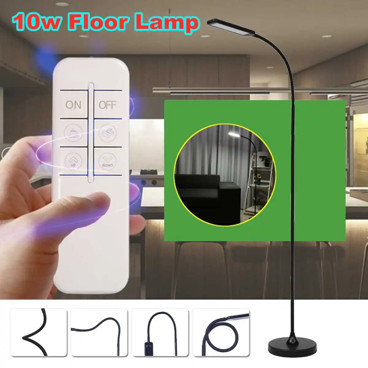 

Dimmable LED Floor Lamp Light Remote Control Reading Night Lamp Adjustable Home Office Decoration Indoor Lighting Fixture