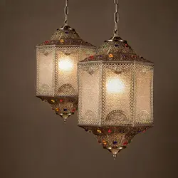 Американский Ретро столовая подвесные светильники Индия Юго-Восточная Азия стиль декоративные металлические узоры или дизайны освещение