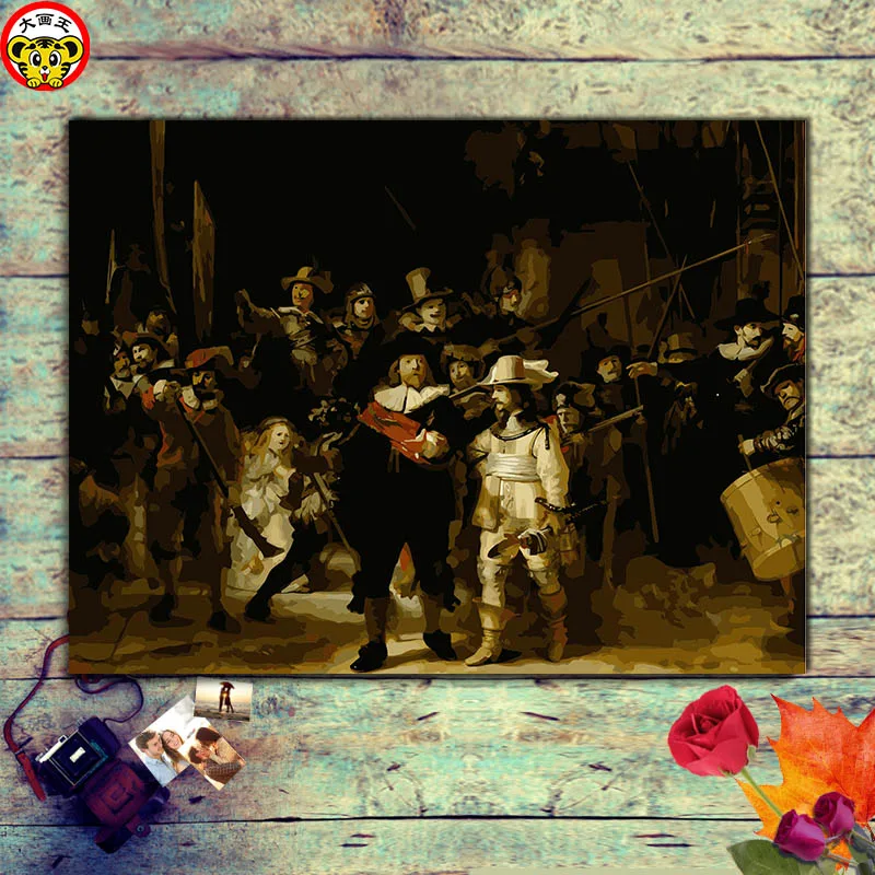 painting by numbers art paint by number Rembrandt's most famous