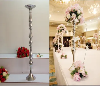 

Tall iron chorme wedding flower stand/wedding aisle column
