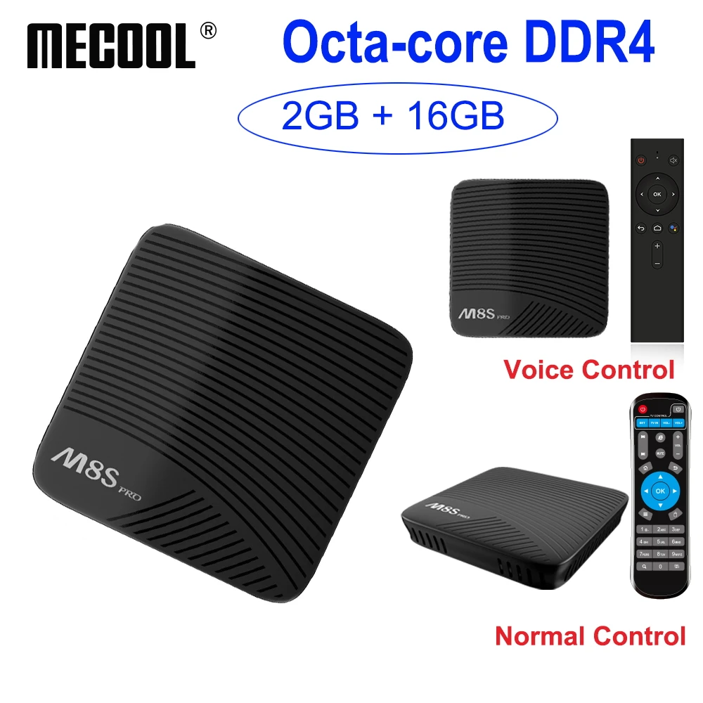 

Mecool M8S PRO Smart TV BoxAndroid 7.1 Amlogic S912 Octa-core DDR4 16GB 2.4G/5G WiFi BT 4.0 Airplay Miracast HD 4K Media Player
