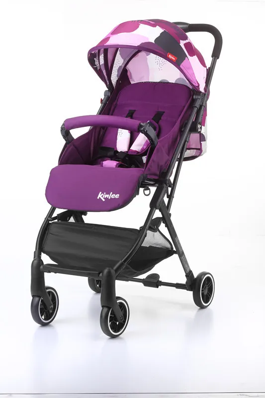 Детская коляска, ультра-светильник, легко складывается, с высоким пейзажем, детская коляска может быть реверсивной, четыре колеса, детская коляска - Цвет: purple