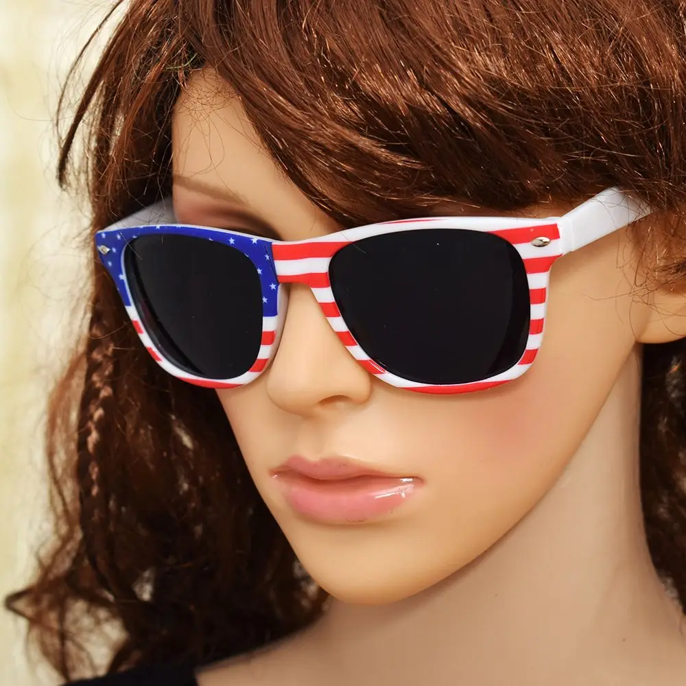 KLASSNUM Vintage UK USA Flag Sunglasses US Patriotic United States