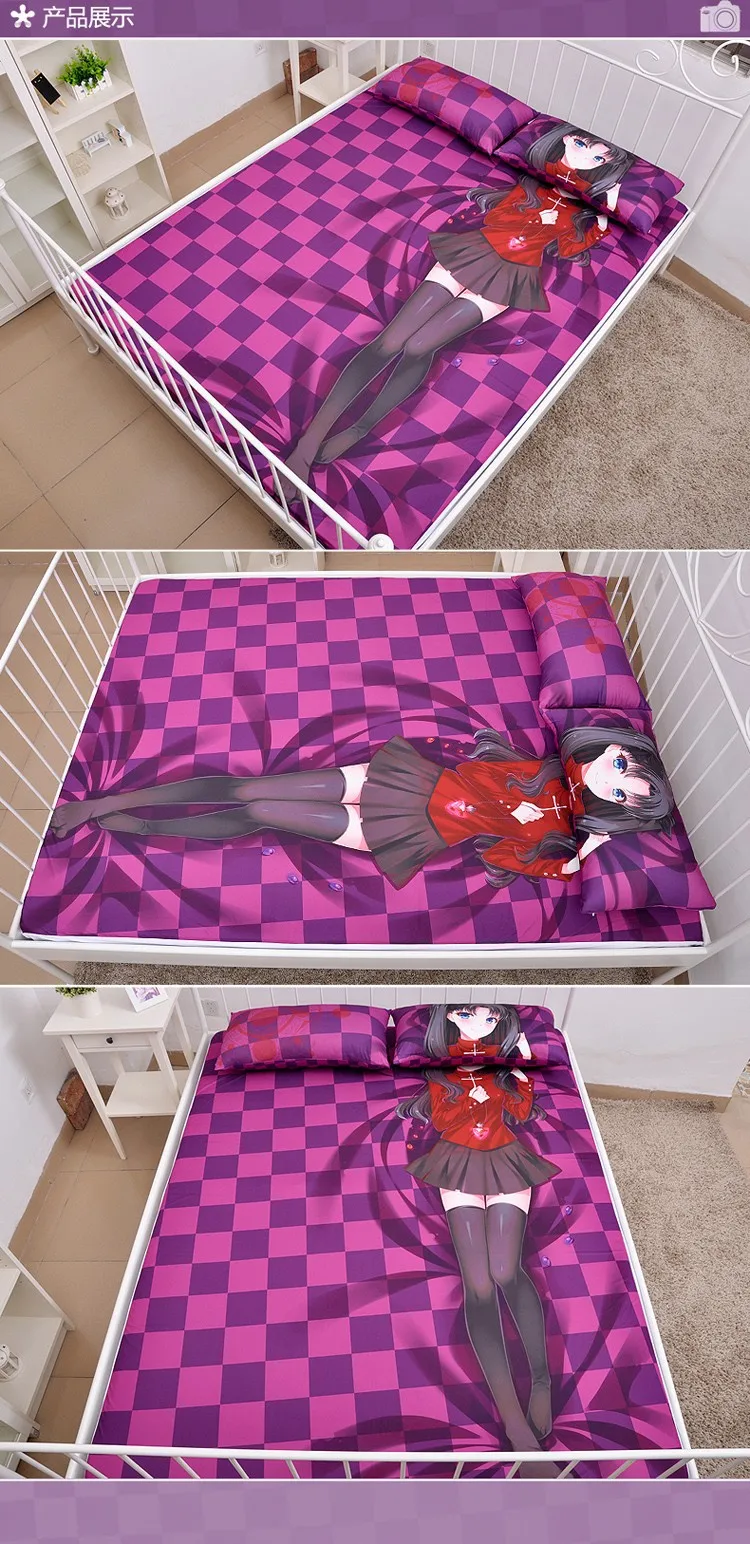 Аниме-мультфильм Fate Stay Night TohsakaRin молочный шёлковый наматрасник, простыня, покрывало, потайная панель