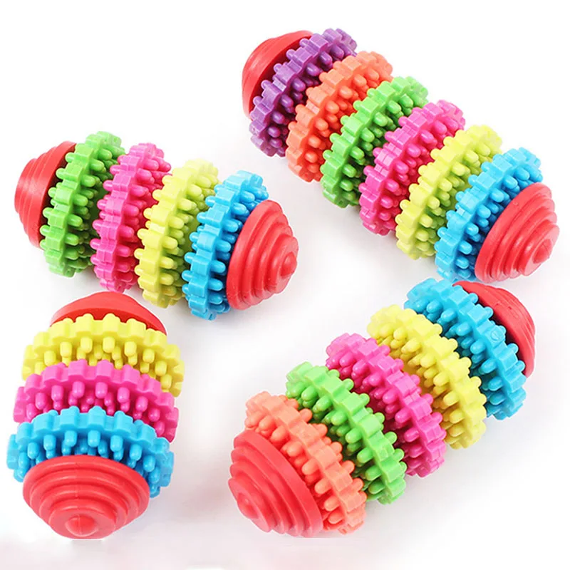 

Rubber Dog Chew Toys for Small Dogs Playing Toys Puppy Clean Teeth Gums Training Tool Dental Health Colorful Pet Toys 11cy45S2