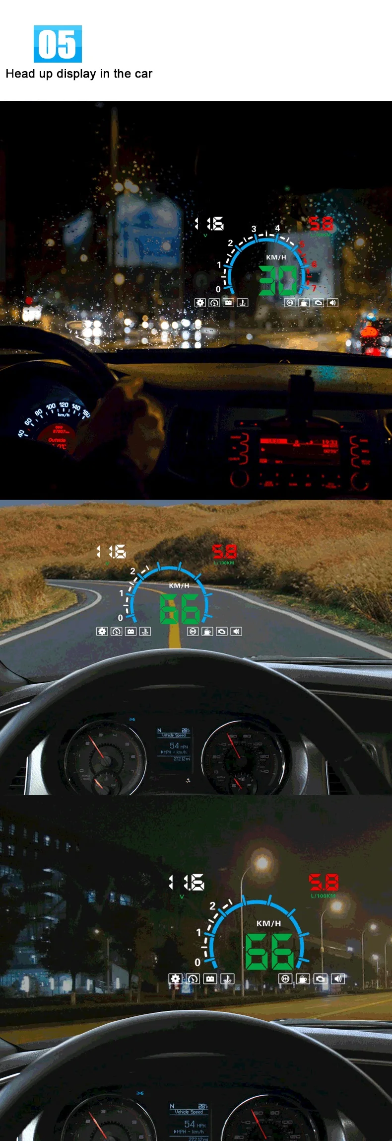 5,8 дюймовый Автомобильный спидометр OBD2 дисплей Авто HUD Дисплей на бортовой компьютер для автомобиля чистый код неисправности расход топлива инструмент