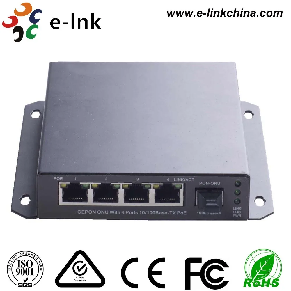 

E-link Industrial Type 4-Port EPON ONU with PoE