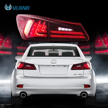 VLAND Fit Lexus IS250/IS300/IS350 2006-2012 задний фонарь светодиодный Дизайн Красный Объектив Фонарь в сборе сзади лампа