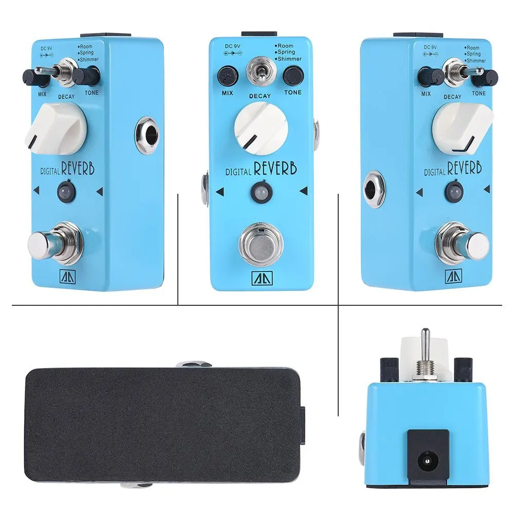 Электронная педаль для гитары с ревербератором 3 режима|true bypass|ocean verbguitar effect pedal |