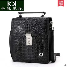 KADILER 2017 new hot free shipping rocodile leather singles shoulder bag business bag briefcase men bags men handbag