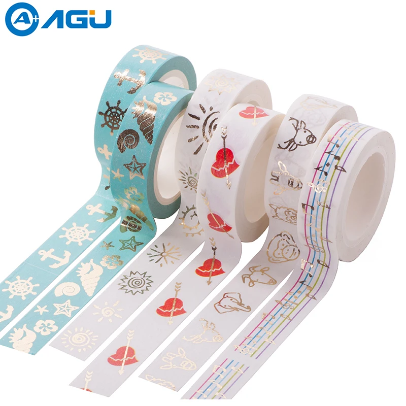 

AAGU Free Shipping 15mm*10m Colorful Floral Washi Tape High Viscosity Adhesive Tape Fresh Designs Paper Tape For Scrapbooking