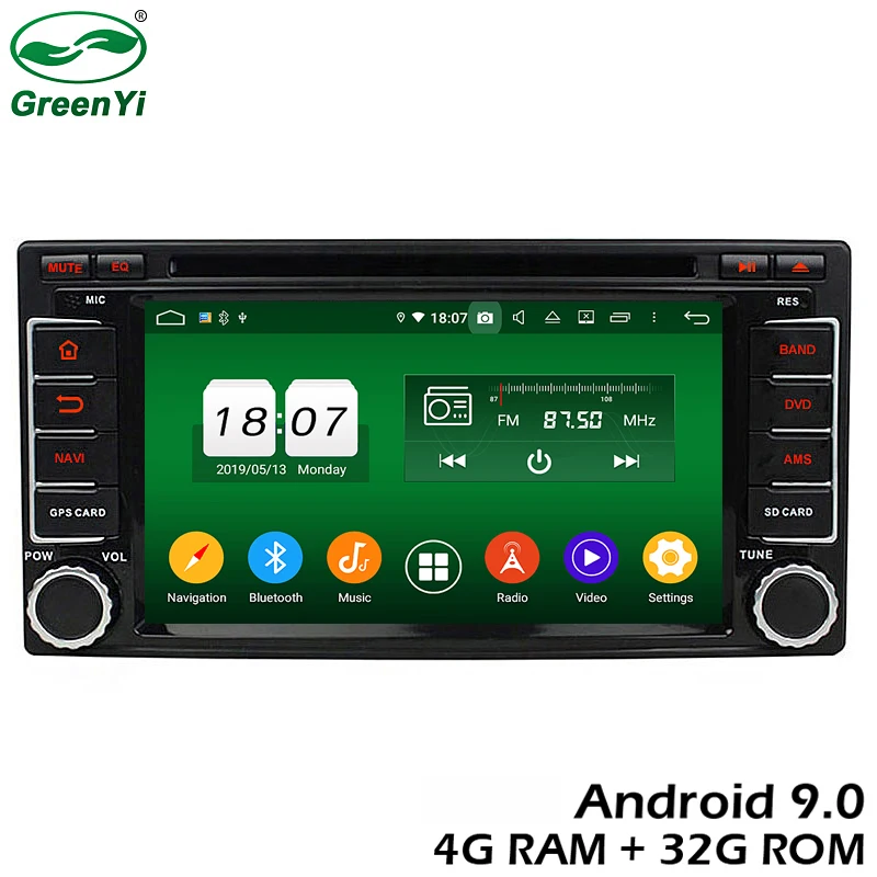 Perfect GreenYi 4G RAM Android 9.0 Car DVD For Subaru Forester Impreza 2008-2011 Octa Core 32G ROM Radio GPS Multimedia Player Head Unit 0