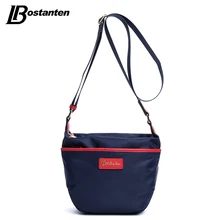 Bostanten Crossbody Bags For Women Nylon Saddle-sahped Fashion Casual Blue Top Zipper Ladies Small Shoulder Bags Weekend Bag