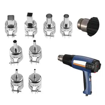 

High Quality 8pcs Round Heat Gun Soldering Station Blower Nozzles for 850 Hot Wind Air Gun Welding Nozzles Heat Resistant