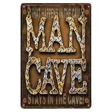 Ретро человек пещера металлические пластины со знаками, декор для стен дома Декор Винтаж плакат 20x30 см