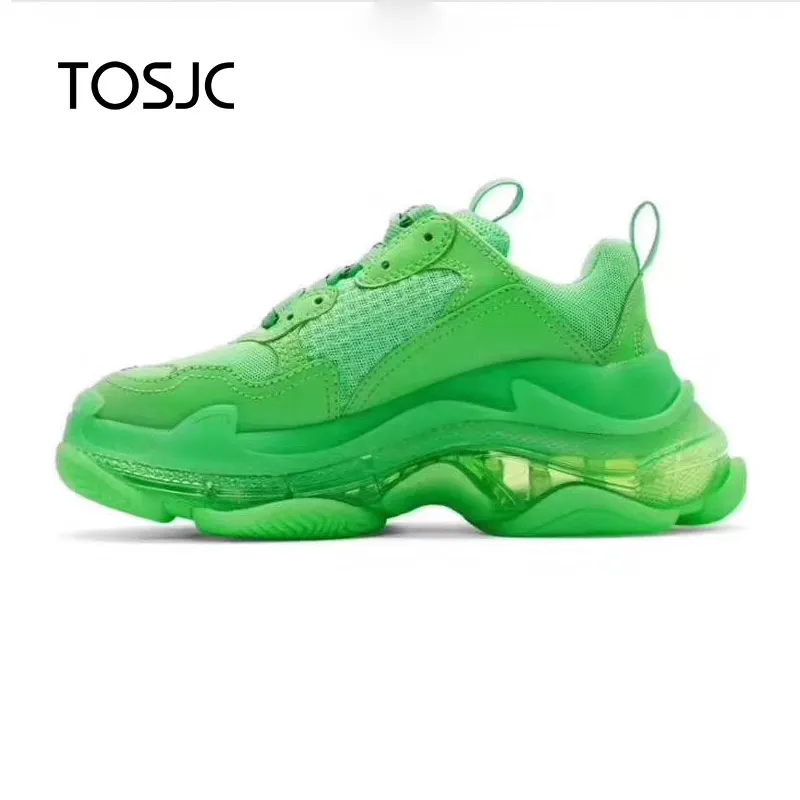 

New Father's and Women's Transparent Air Cushion Bottom Leisure Couple Shoes