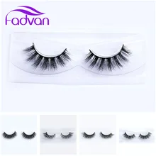 Роскошные из меха сибирской норки 3D накладные ресницы Fadvan натуральный грязный объем пушистые длинные Горячие Поддельные ресницы