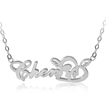 

20/5000 Name pendant sterling silver necklace female elders gift Christmas