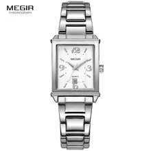 Megir Womens Simple Stainless Steel Quartz Watch with Calendar Date display Fashion Waterproof Dress Wrist Watch for Ladies1079L Megir Womens Simple Stainless Steel Quartz Watch with Calendar Date display Fashion Waterproof Dress Wrist Watch for Ladies1079L