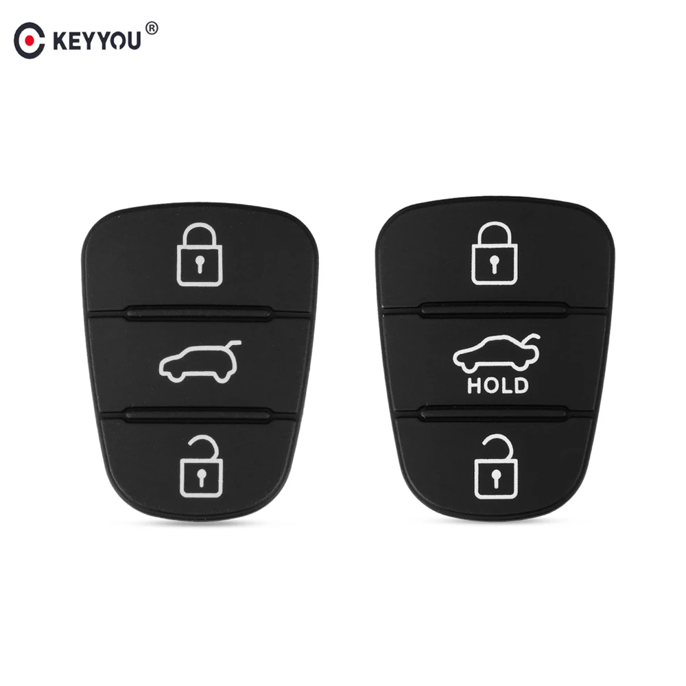 KEYYOU 10X резиновая накладка для ключей для hyundai I30 IX35 Kia K2 K5 3 кнопки Новая замена флип дистанционный ключ-брелок от машины чехол Крышка