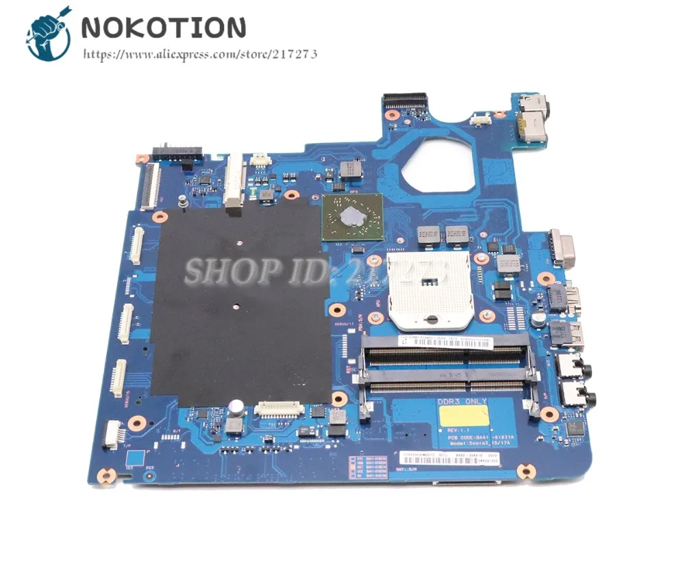 NOKOTION для samsung NP-NP300E5Z NP300E5Z NP300 ноутбук материнская плата Гнездо FS1 DDR3 BA41-01821A BA92-09481A BA92-09481B