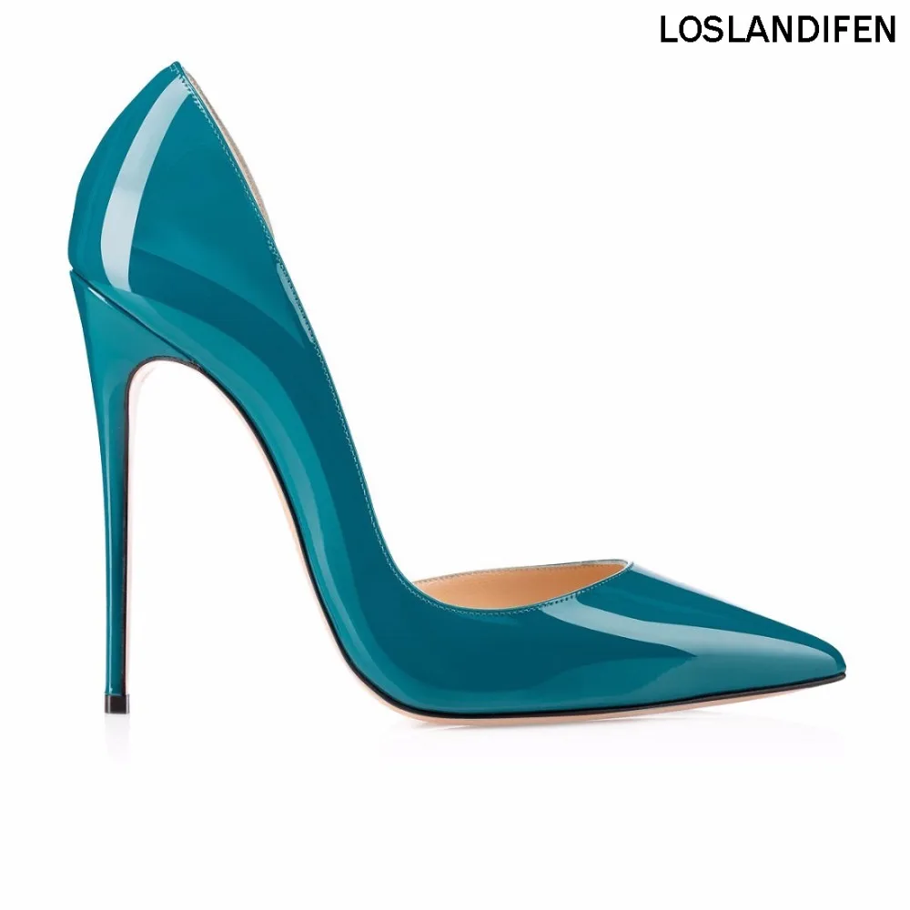

2018 New Womens Handmade Fashion Simple High Heel Yriza 120mm Pointed-toe Party Office Pumps Shoes CKE001 Five Colors Optional