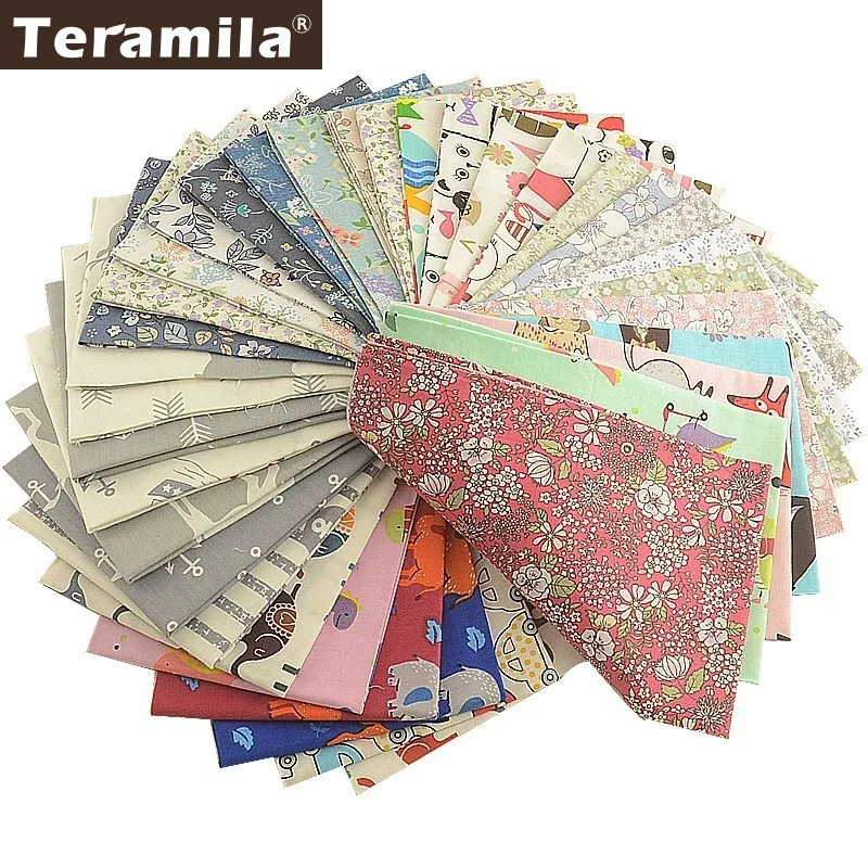 Teramila 100% хлопок измеритель ткани животные цветы мультфильм дизайн Telas Por Metro 50x160 см
