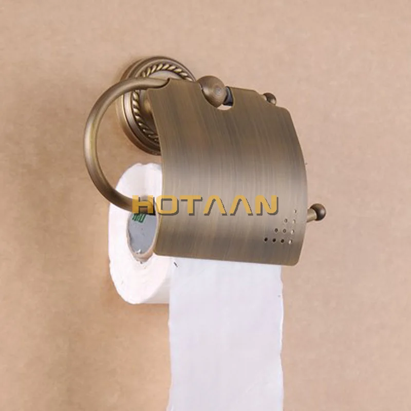 Античная латунь отделка твердая латунь держатель для туалетной бумаги аксессуары для ванной комнаты держатель для туалетной бумаги YT-12292