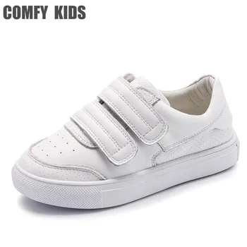 

Comfy kids Genuine Leather Sneakers shoes for children's shoes flat with girls boys sneakers size 21-36 High quality sneakers