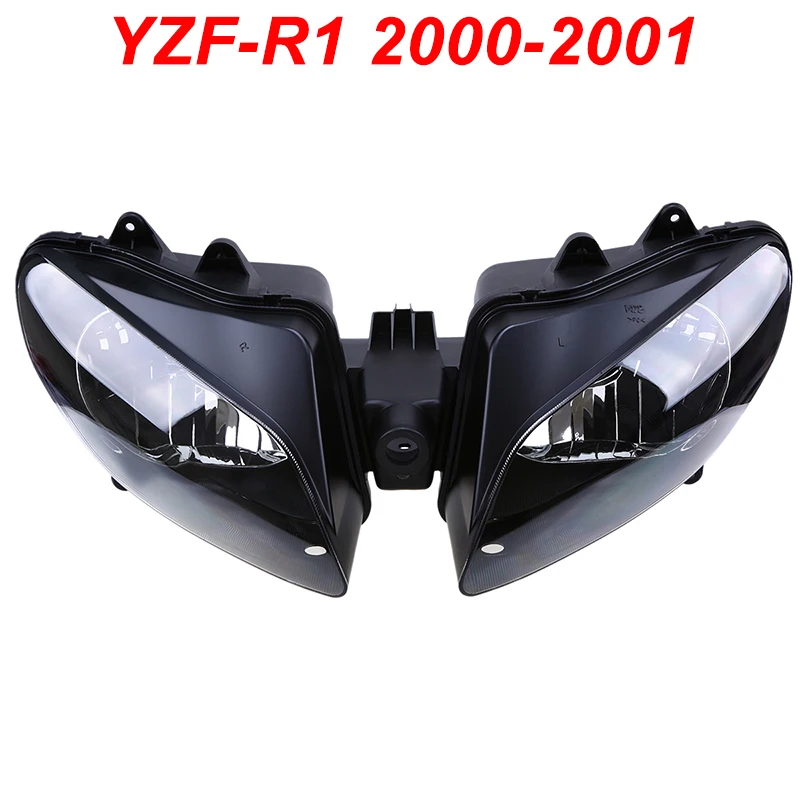 For 00-01 Yamaha YZFR1 YZF R1 YZF-R1 Motorcycle Front Headlight Head Light Lamp Headlamp Assembly CLEAR 2000 2001 For 00-01 Yamaha YZFR1 YZF R1 YZF-R1 Motorcycle Front Headlight Head Light Lamp Headlamp Assembly CLEAR 2000 2001