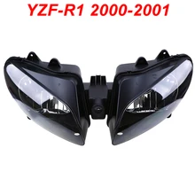 For 00-01 Yamaha YZFR1 YZF R1 YZF-R1 Motorcycle Front Headlight Head Light Lamp Headlamp Assembly CLEAR 2000 2001 For 00-01 Yamaha YZFR1 YZF R1 YZF-R1 Motorcycle Front Headlight Head Light Lamp Headlamp Assembly CLEAR 2000 2001