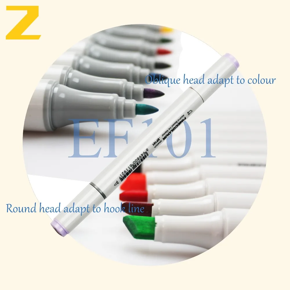 Finecolour EF101 160 цветов маркеры на спиртовой основе для каллиграфии двусторонние