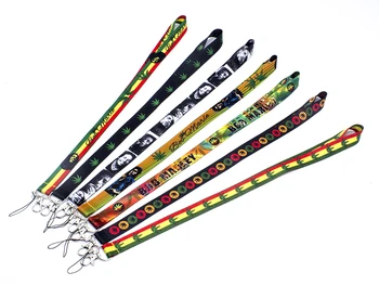 

50Pcs Reggae Bob Marley Lanyard Id Badge Holder Keychain Straps for Mobile Phone Free Shipping